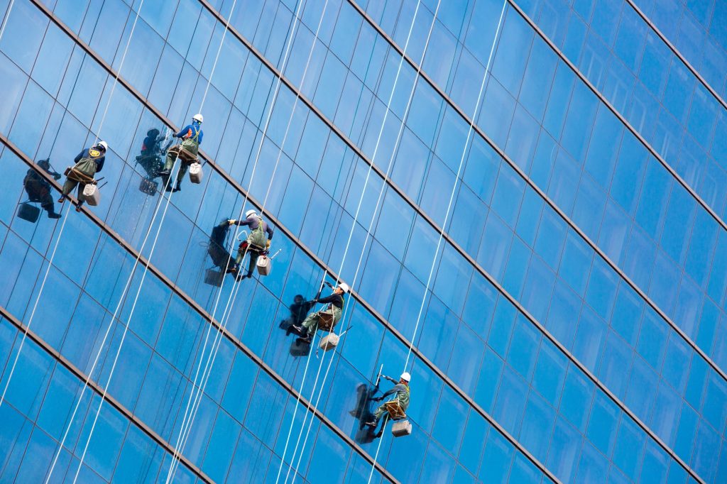 High Rise Window Washers Seoul Korea